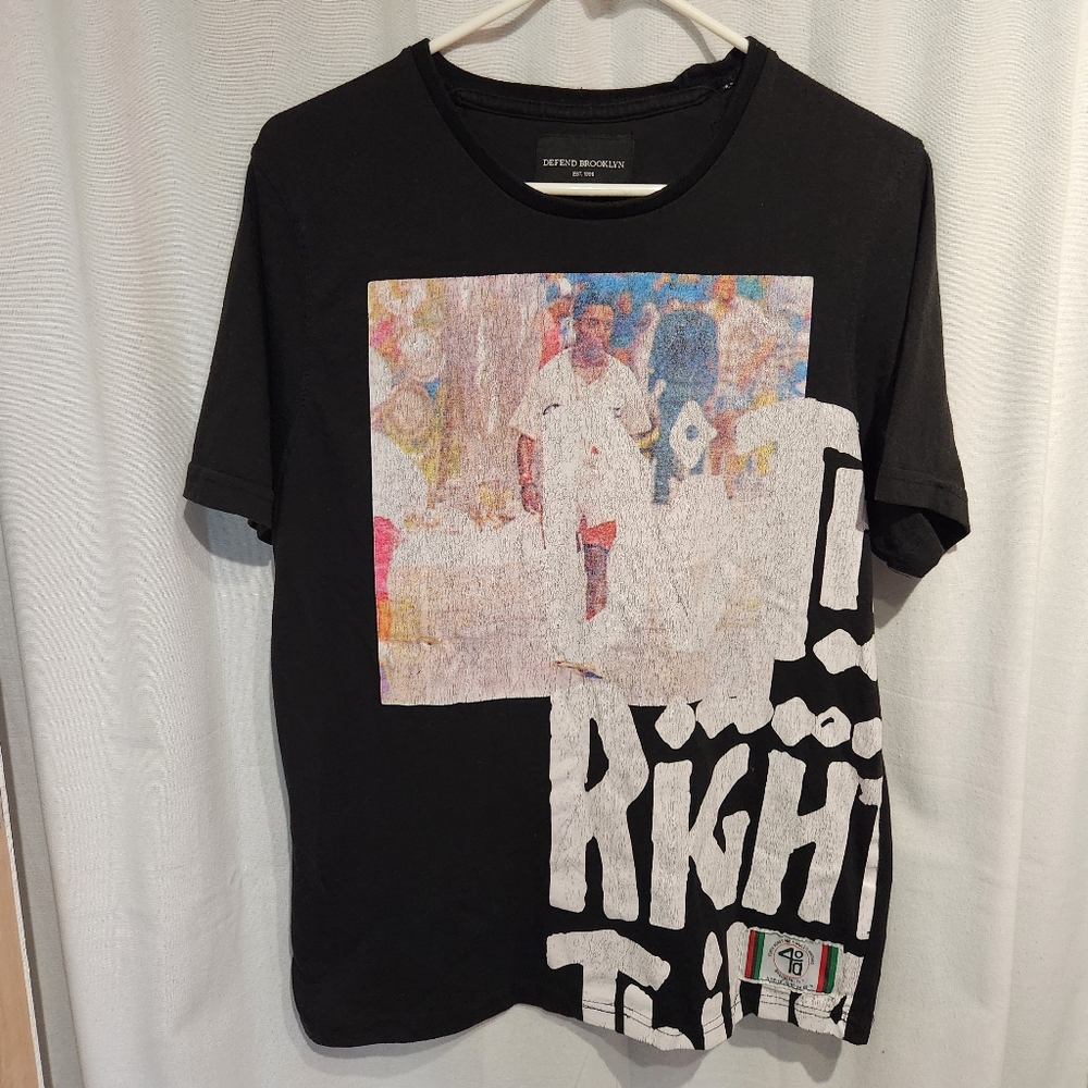 Defend Brooklyn Spike Lee Do The Right Thing Movie Graphic Tee Mens Small